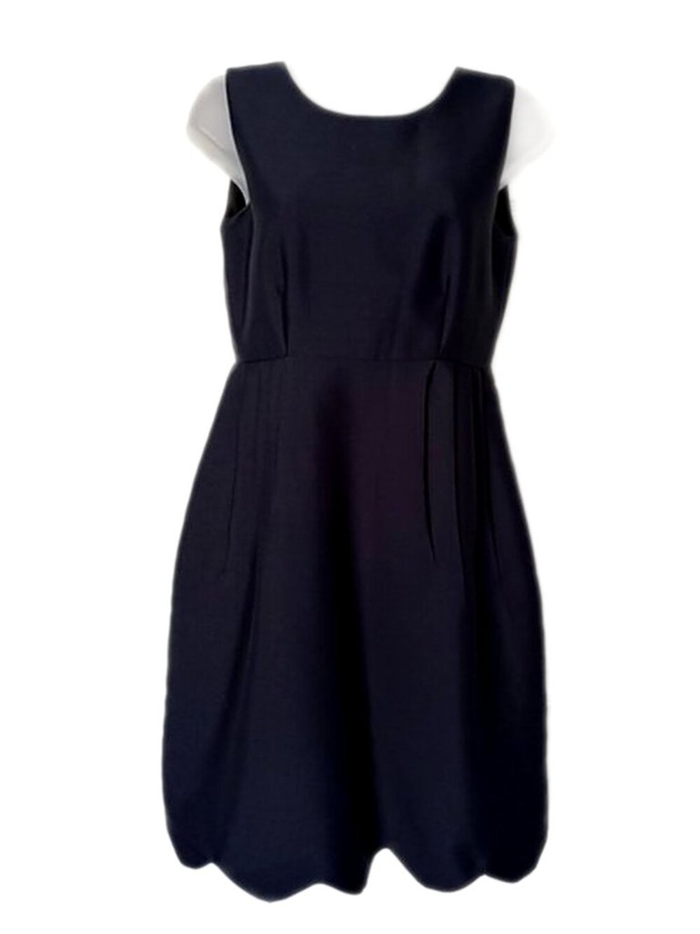 Camilyn Beth Dress Mini Dress Sleeveless Scalloped Bottom Navy Blue size 4